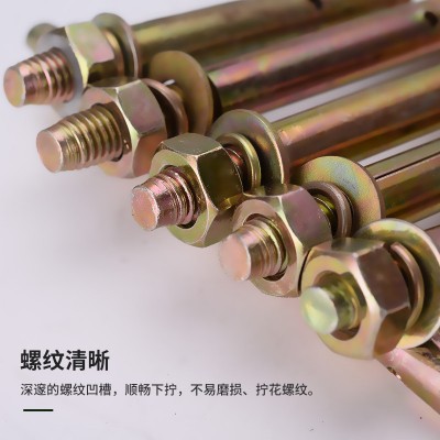 镀彩锌膨胀螺丝 国标膨胀螺栓大爆炸螺丝 厂家6厘8厘10厘膨胀钩图2