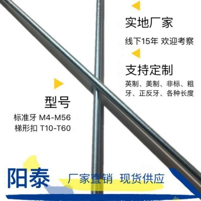 源头工厂 镀锌丝杆 镀锌牙条龙骨吊顶全螺纹螺杆抗震丝杠图5