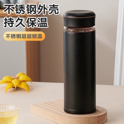 新款保温杯双层不锈钢玻璃保温杯户外随行杯女士茶水分离泡茶杯图5