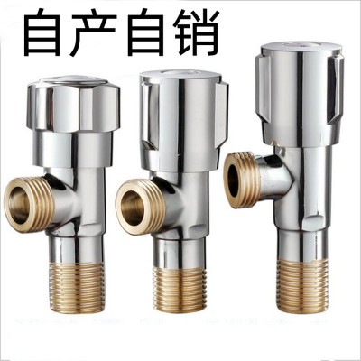 三角阀纯铜加长加厚全铜角阀热水器马桶止水阀冷热家用一进二出阀图5