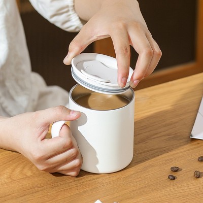 创意双层304不锈钢保温杯咖啡杯带手柄马克杯办公隔热家用水杯子图4