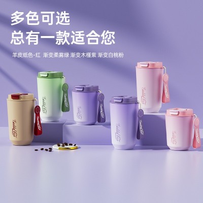 新款网红咖啡杯316不锈钢保温杯高颜值礼品水杯办公室户外随手杯图3
