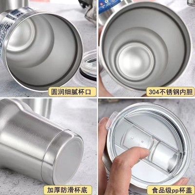网红便携爆款30oz不锈钢汽车杯男女情侣户外家用保温杯简约冰霸杯图3
