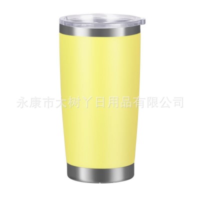 20oz喷塑汽车杯 304不锈钢真空双层保温杯 拇指盖冰霸杯啤酒杯图4