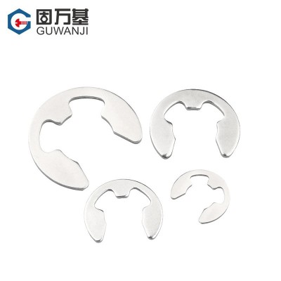 304不锈钢E型开口卡簧铁黑卡环e型卡簧挡圈卡扣M1.2M1. 5M2M3-M15