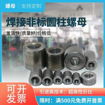 焊接螺母配重圆母本色圆形永年厂家直销M568101214M16 圆柱母台阶图2