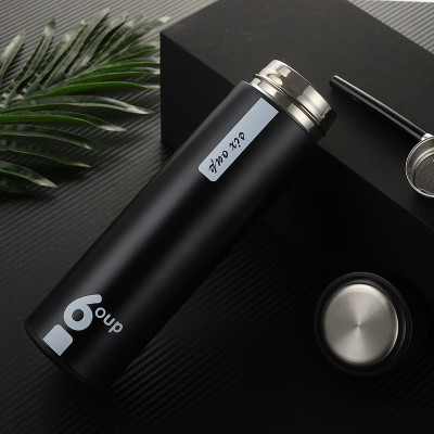 新款双层304不锈钢保温杯简约真空商务茶水分离杯创意广告礼品杯图5