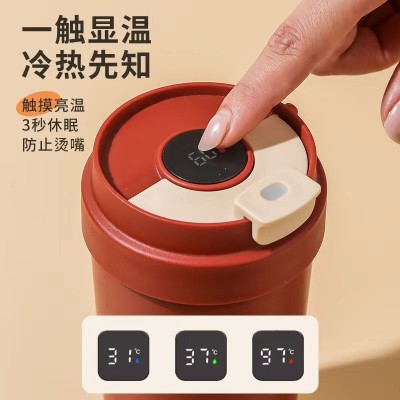 复古咖啡杯陶瓷内胆不锈钢保温杯便携车载水杯高颜值礼品杯子批发图2