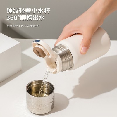 新款锤纹316不锈钢高颜值保温杯焖茶杯茶水分离高档泡茶杯子礼品图2