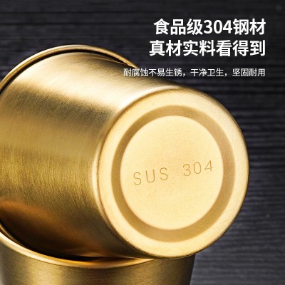 304不锈钢杯子饮料随手杯啤酒冷饮便捷简约咖啡口杯水杯便携单层图3