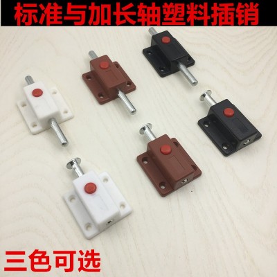 现货批发不锈钢弹簧暗藏式插销明式防盗带锁式木门自动插销门栓门图3