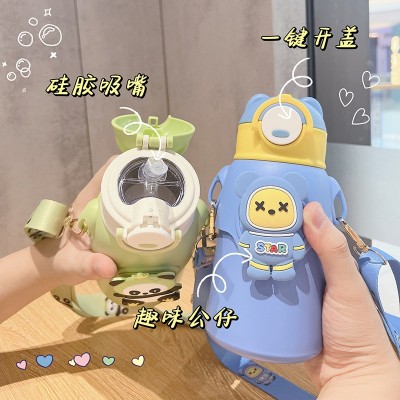 可爱卡通316不锈钢儿童保温杯宝宝吸管杯学生上学专用保温杯批发图4