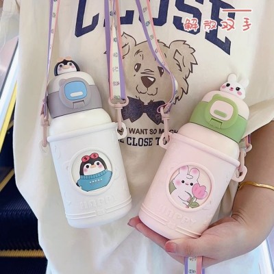 永康新款儿童保温杯316不锈钢食品级高颜值吸管杯学生保温杯批发图2