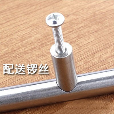 简约T型橱柜拉手 抽屉不锈钢拉手 家具五金简约拉丝衣柜门把手图3