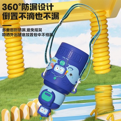 新款食品级316卡通儿童保温杯不锈钢学生上学专用吸管水杯子便携图5