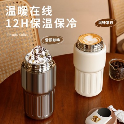 智能显温咖啡杯女生直饮高颜值简约316不锈钢保温杯ins风随行杯子图2