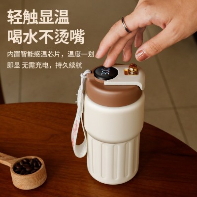智能显温咖啡杯女生直饮高颜值简约316不锈钢保温杯ins风随行杯子图3
