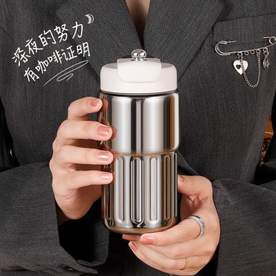 智能显温咖啡杯女生直饮高颜值简约316不锈钢保温杯ins风随行杯子图4