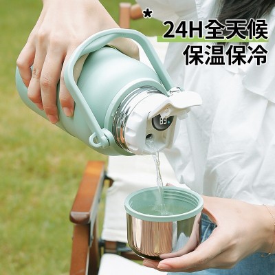 大容量316保温杯男女户外旅行运动水壶智能温显提手不锈钢茶水杯图3