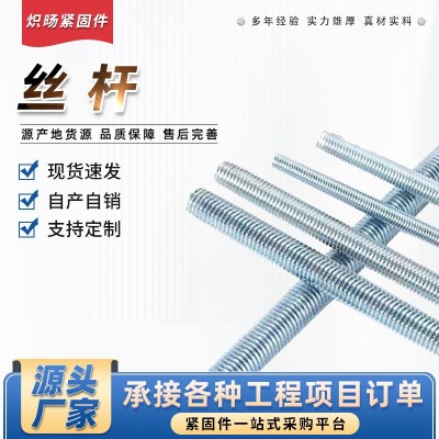 镀锌丝杆 牙条吊顶全牙丝杠双头螺栓两头牙棒全螺纹螺柱U型丝抱箍图3