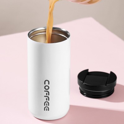 创意304随手直饮咖啡杯双层不锈钢真空保温杯随行咖啡杯车载杯图3