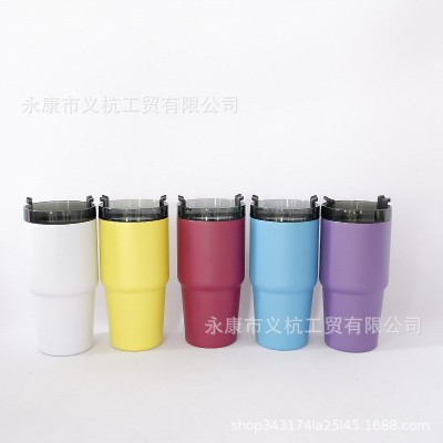 跨境亚马逊新款30oz汽车杯304不锈钢双层保温杯保冷冰霸车载汽车