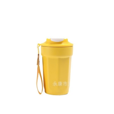 八角咖啡杯316不锈钢保温杯双层时尚办公室简约水杯直饮杯子批发图5