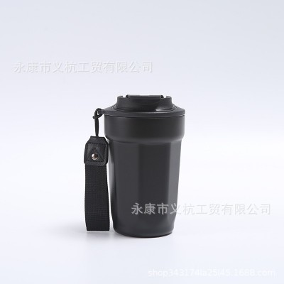 八角咖啡杯316不锈钢保温杯双层时尚办公室简约水杯直饮杯子批发图4