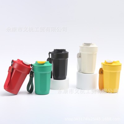 八角咖啡杯316不锈钢保温杯双层时尚办公室简约水杯直饮杯子批发图2