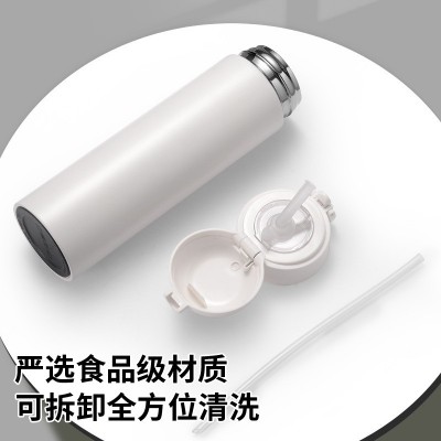 316不锈钢保温杯便携简约高颜值弹跳杯户外运动车载礼品杯子现货图2