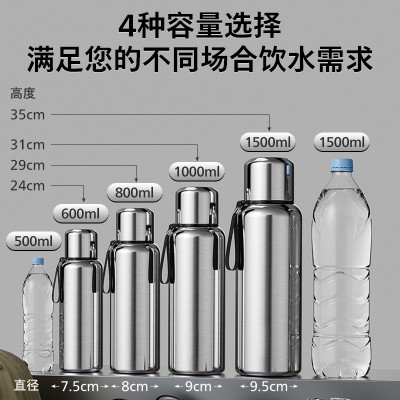 爆款316不锈钢全钢保温杯大容量户外旅行运动水壶便携式车载水杯图3