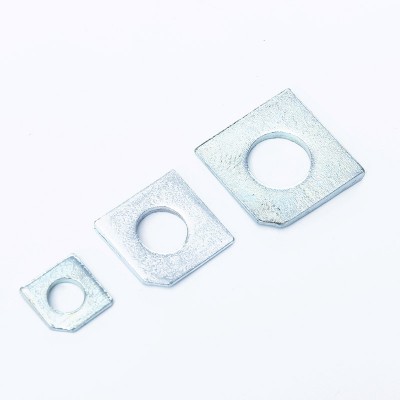 304镀锌方斜垫片 加厚带孔槽钢缺角垫片铁制工字钢方斜垫圈图4