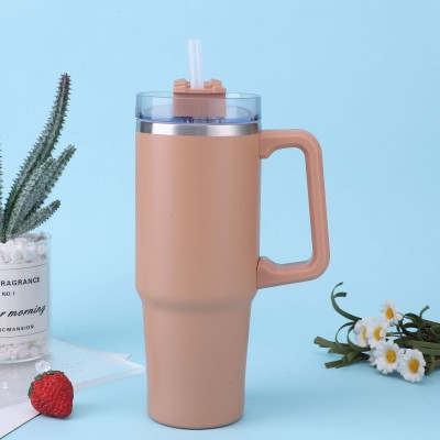 户外带手柄40oz汽车杯不锈钢汽车杯吸管杯车载保温保冷把手杯批发图5