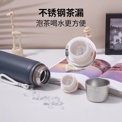 316L锤纹一杯两盖不锈钢保温杯便携真空保温杯可印logo一件代发图4