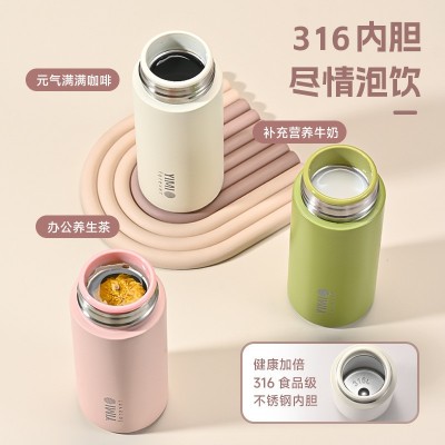 新款迷你316加厚不锈钢锤纹保温杯口袋防摔焖茶杯源头好货批发图2