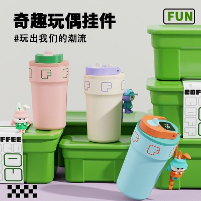 厂家直销316食品级不锈钢咖啡杯双饮口显温ins高颜值保温杯保冷杯图4
