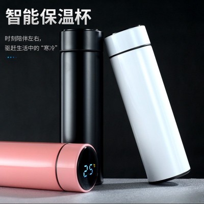 316不锈钢智能测温保温杯商务直杯便携温度水杯礼品杯子批发刻字图2