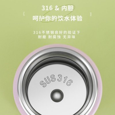 跨境专供 新款316不锈钢保温杯时尚小焖烧杯高颜值轻奢水杯子迷你图2