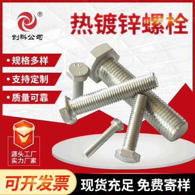 不锈钢高强度螺丝螺栓厂家定做 4.8级白色镀锌不锈钢外六角螺栓图2
