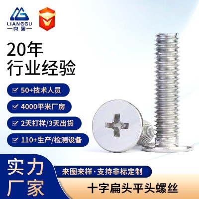 304不锈钢十字扁头平头螺丝CM大平头薄头螺丝M1.6M2M3电脑机螺钉图1