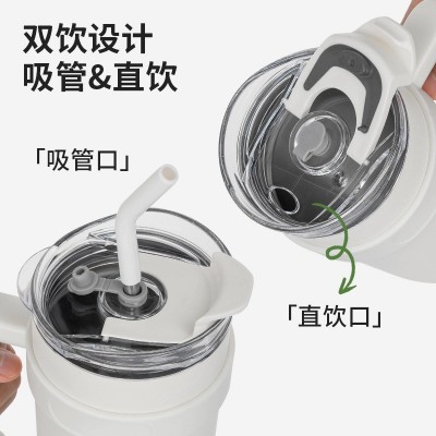 网红冰霸杯男女高颜值不锈钢水杯巨无霸保温杯夏季带吸管保 冷杯子图3
