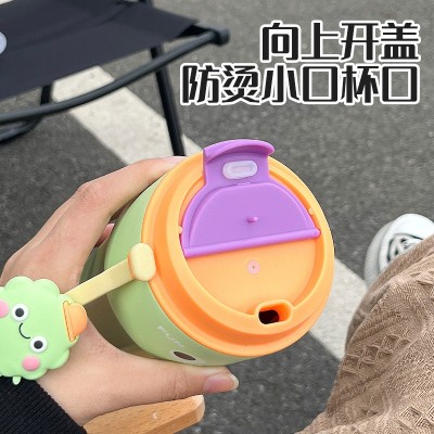 304不锈钢咖啡杯保温杯ins风简约高颜值水杯不锈钢便携式保温杯图2