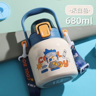 儿童高颜值316食品级不锈钢保温杯学生吸管弹跳水杯大容量保温壶图2