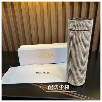 数显保温杯304不锈钢镶钻保温杯伴手礼温显水杯显温智能保温杯图3