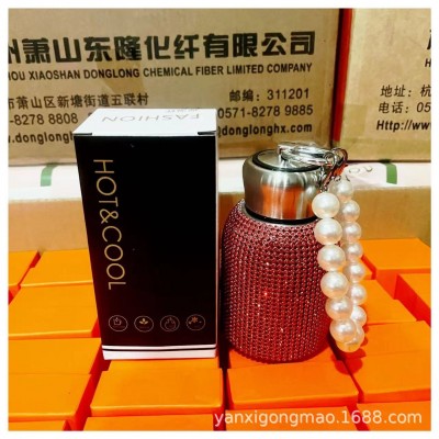 批发镶钻网红304不锈钢保温杯钻石保温杯高颜值不锈钢手工贴钻杯图4