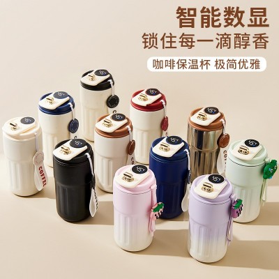 智能温显316不锈钢保温杯男女咖啡杯高颜值便携水杯简约 杯子定制图3