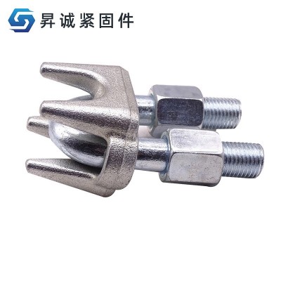起重索具钢丝绳卡扣镀锌玛钢卡头U型卡扣重型钢丝绳线夹锁 扣夹头图2
