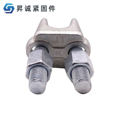 起重索具钢丝绳卡扣镀锌玛钢卡头U型卡扣重型钢丝绳线夹锁 扣夹头