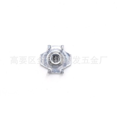 厂家供应四爪螺母螺帽款式多样5厘倒钩铁皮材质 家具五金配件批发图3