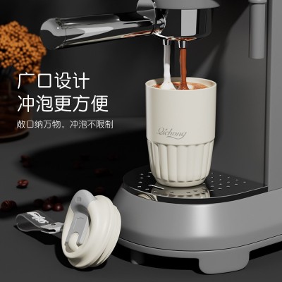 潮牌316不锈钢咖啡杯高颜值陶瓷保温杯便携随行杯子网红水杯定制图2
